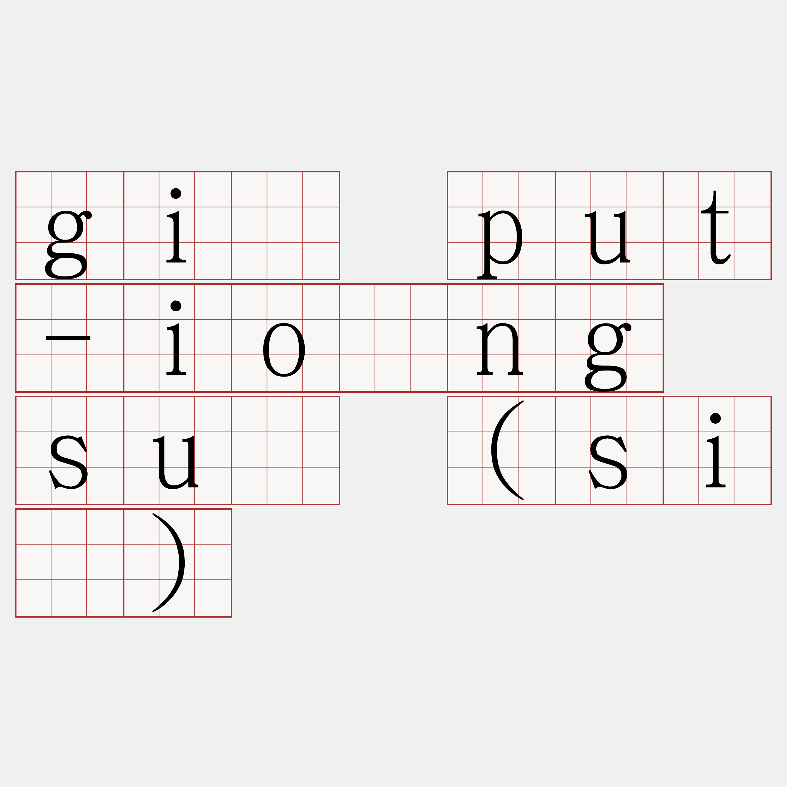 gī put-iông sû (sî)